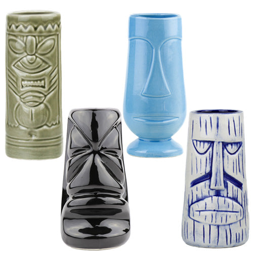 Juego de 4 vasos tiki