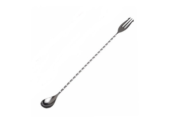 Bar spoon tridente de 30 cm plata