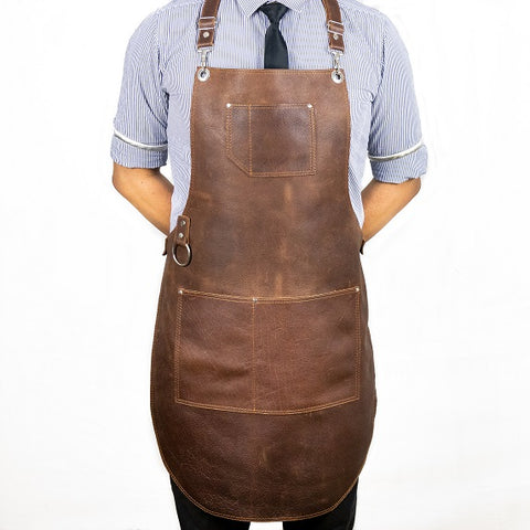 Mandil café piel