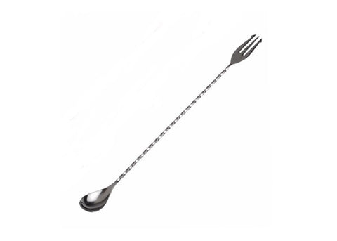 Bar spoon tridente de 30 cm plata